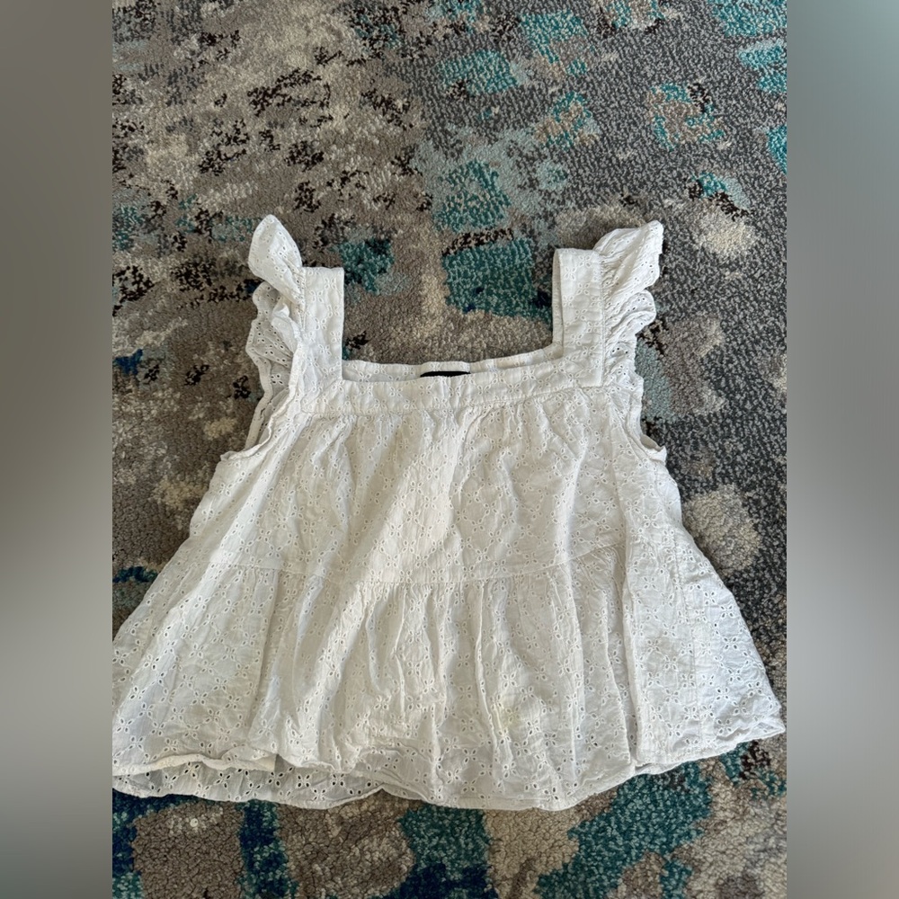 AQUA - white, floral, flowy top